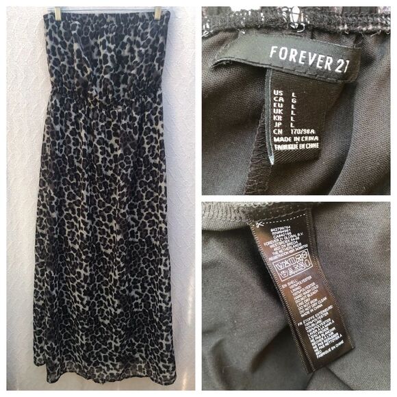 Forever 21 Strapless Animal‎ Print Dress - Picture 3 of 9
